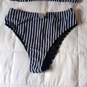 Black & white stripe high waisted Bottoms